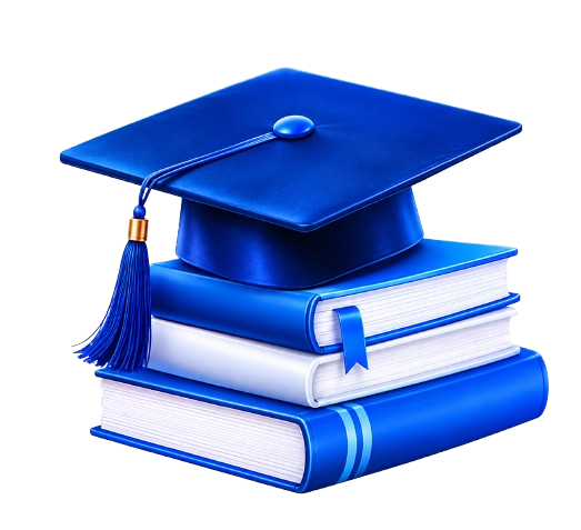Graduation Cap and Books Illustration